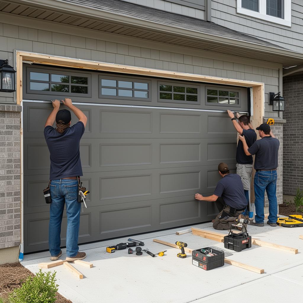 Professional installation service for garage doors
